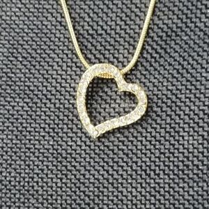Swarovski Elements floating heart pendant